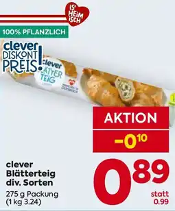 Billa clever Blätterteig Angebot