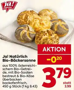 Billa Ja! Natürlich Bio-Bäckersonne Angebot