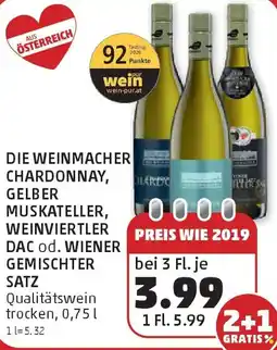PENNY Die Weingärtner Chardonnay, Gelber Muskateller, Weinviertler DAC od. Wiener Gemischter Satz Angebot
