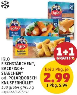 PENNY Iglo Fischstäbchen, Backfischstäbchen od. Polardorsch Knusperhülle Angebot