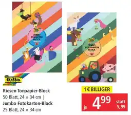 Pagro Diskont Folia Riesen Tonpapier-Block Angebot