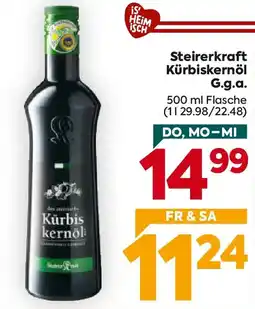 Billa Steirerkraft Kürbiskernöl G.g.a. Angebot