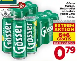 Billa Gösser Märzen, Naturradler od. Naturradler 0,0% Angebot