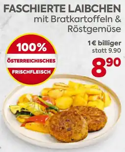 Billa FASCHIERTE LAIBCHEN mit Bratkartoffeln & Röstgemüse Angebot