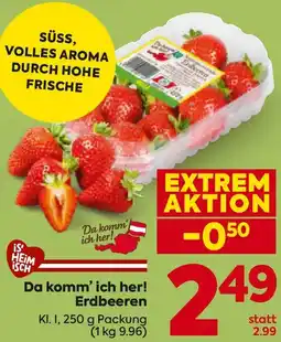 Billa Da komm' ich her! Erdbeeren Angebot