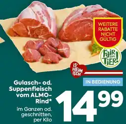Billa Gulasch od. Suppenfleisch vom ALMO Rind Angebot