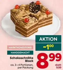 Billa Schokoschnitte Block Angebot