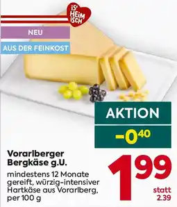 Billa Vorarlberger Bergkäse g.U. Angebot
