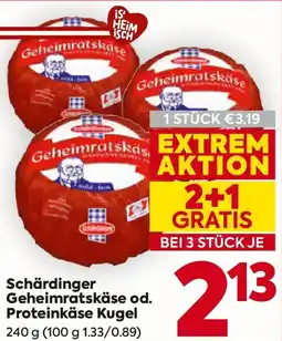Billa Schärdinger Geheimratskäse od. Proteinkäse Kugel Angebot