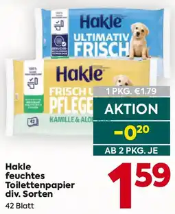 Billa Hakle feuchtes Toilettenpapier Angebot