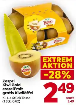 Billa Zespri Kiwi Gold essreif mit gratis Kiwilöffel Angebot