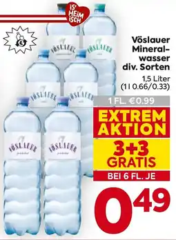 Billa Vöslauer Mineralwasser Angebot