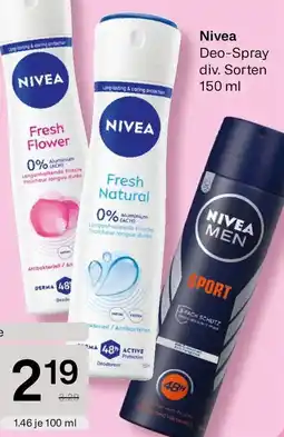 Bipa Nivea Deo-Spray Angebot