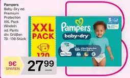 Bipa Pampers Baby-Dry od. Premium Protection XXL Pack Windeln od. Pants Angebot