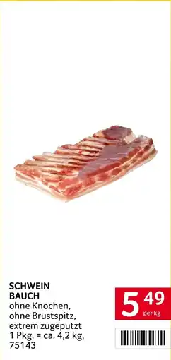 Transgourmet Schwein Bauch Angebot