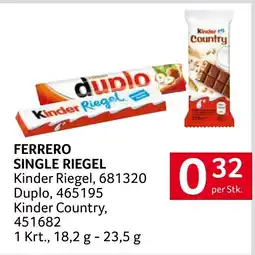 Transgourmet Ferrero Kinder Riegel Angebot