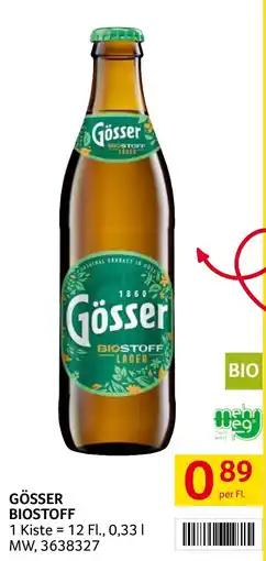 Transgourmet Gösser Biostoff Angebot