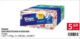 Transgourmet Tempo Taschentücher in der Box Angebot