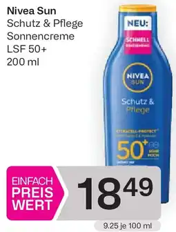 Bipa Nivea Sun Schutz & Pflege Sonnencreme LSF 50+ Angebot