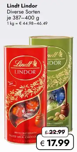 Travel FREE Lindt Lindor Angebot