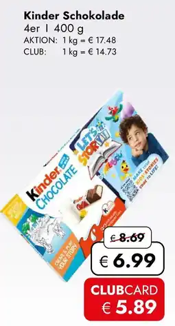 Travel FREE Kinder Schokolade Angebot