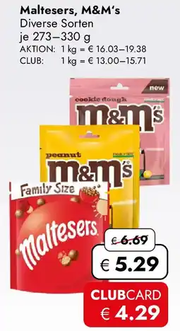 Travel FREE Maltesers, M&M's Angebot