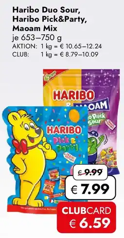 Travel FREE Haribo Duo Sour, Haribo Pick&Party, Maoam Mix Angebot