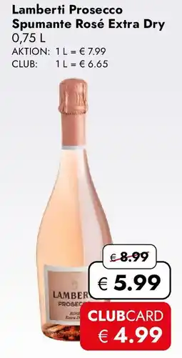 Travel FREE Lamberti Prosecco Spumante Rosé Extra Dry Angebot