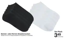 Zeeman Damen- oder Herren-Sneakersocken Angebot