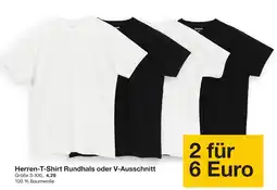 Zeeman Herren-T-Shirt Rundhals oder V-Ausschnitt Angebot