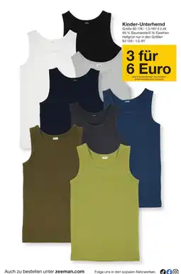 Zeeman Kinder-Unterhemd Angebot