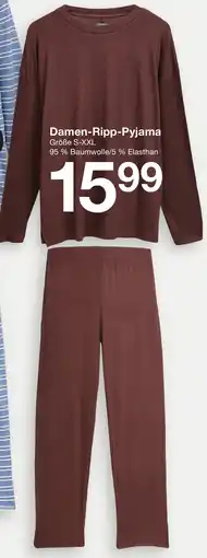 Zeeman Damen-Ripp-Pyjama Angebot
