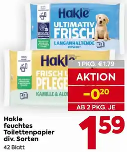 Billa Hakle feuchtes Toilettenpapier Angebot