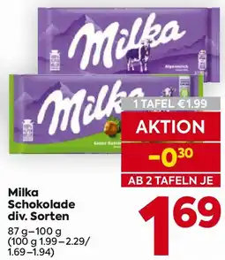 Billa Milka Schokolade Angebot