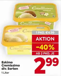 Billa Eskimo Cremissimo Angebot