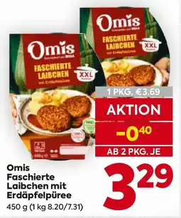 Billa Omis Faschierte Laibchen mit Erdäpfelpüree Angebot