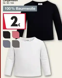 Woolworth Kinder Basic Langarmshirt Angebot