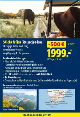Lidl Südafrika Rundreise Angebot