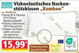 Norma Viskoelastisches Nackenstützkissen „Bamboo“ Angebot