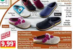 Norma BIOFUN Hochwertige Filzclogs Angebot
