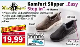 Norma Komfort Slipper Easy Step in für Herren Angebot