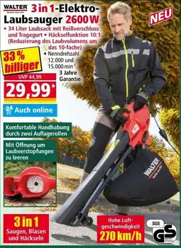 Norma WALTER 3 in 1-Elektro-Laubsauger Angebot