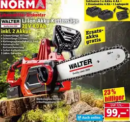 Norma WALTER Li-Ion-Akku-Kettensäge Angebot