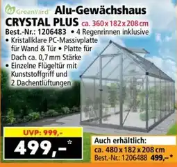 Norma GreenYard Alu-Gewächshaus CRISTAL PLUS Angebot