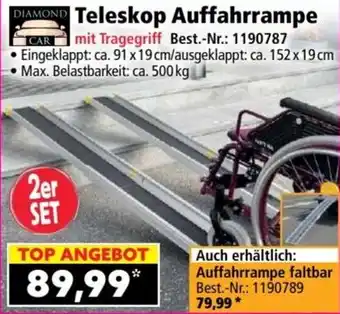 Norma Teleskop Auffahrrampe mit Tragegriff Angebot