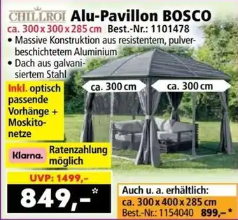 Norma Alu-Pavillon BOSCO Angebot