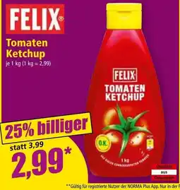 Norma Felix Tomaten Ketchup Angebot