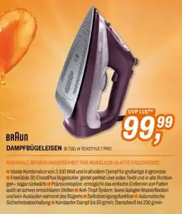 Expert Braun Dampfbügeleisen SI 7181 VI Textstyle 7 Pro Angebot