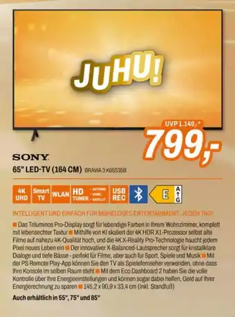 Sony 65" LED-TV (164 CM) BRAVIA 3 K65S35B