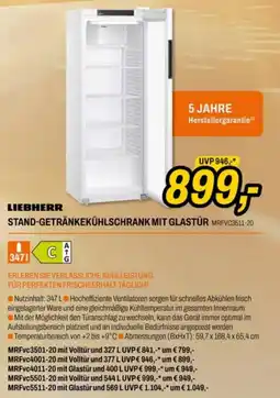 Expert Liebherr Stand-Getränke-Kühlschrank mit Glastür Angebot